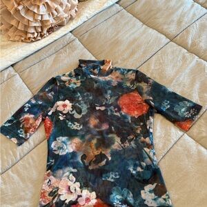 Anthropologie Multicolor Mesh Top